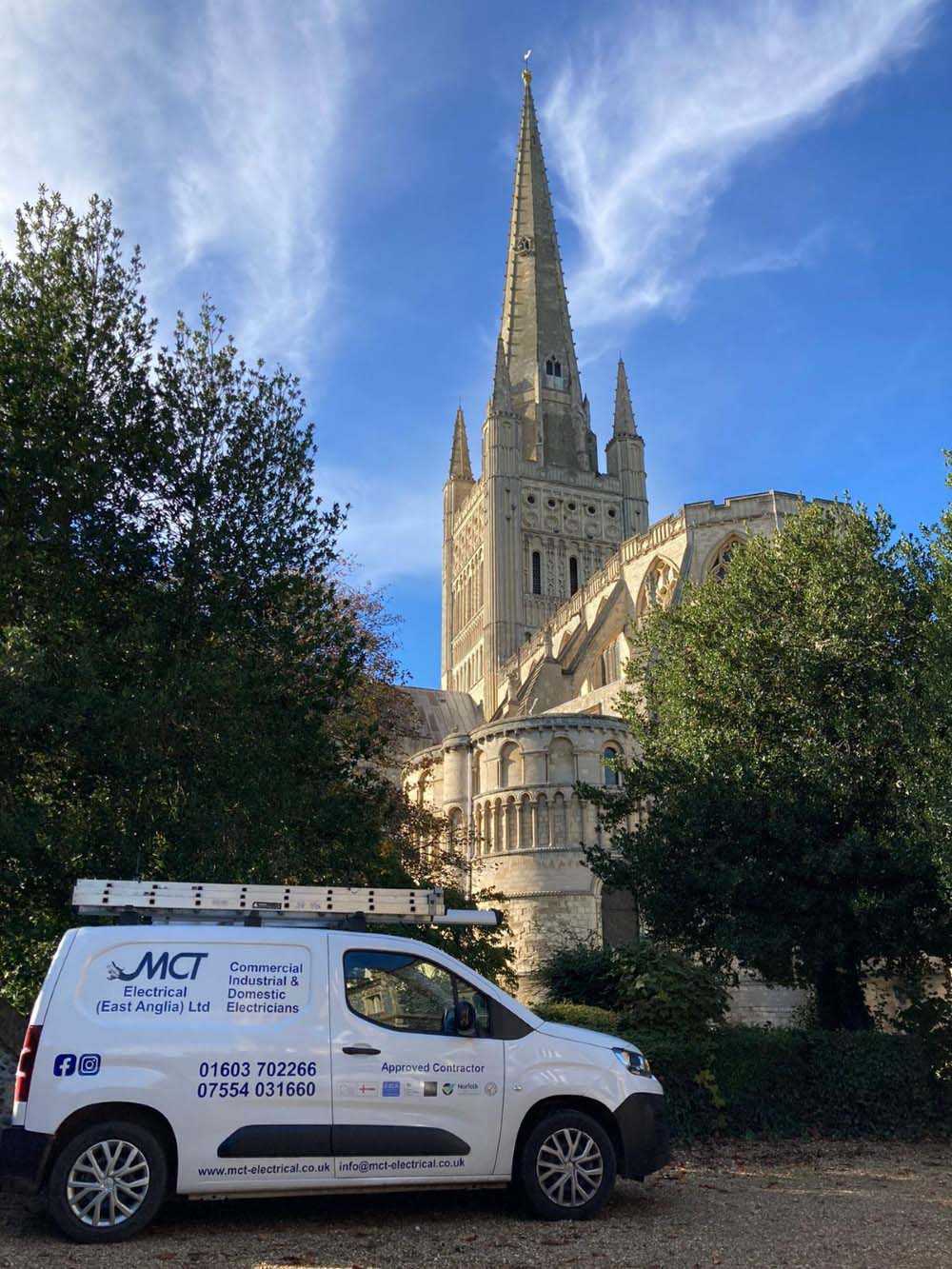 MCT Van at Norwich Cathedral